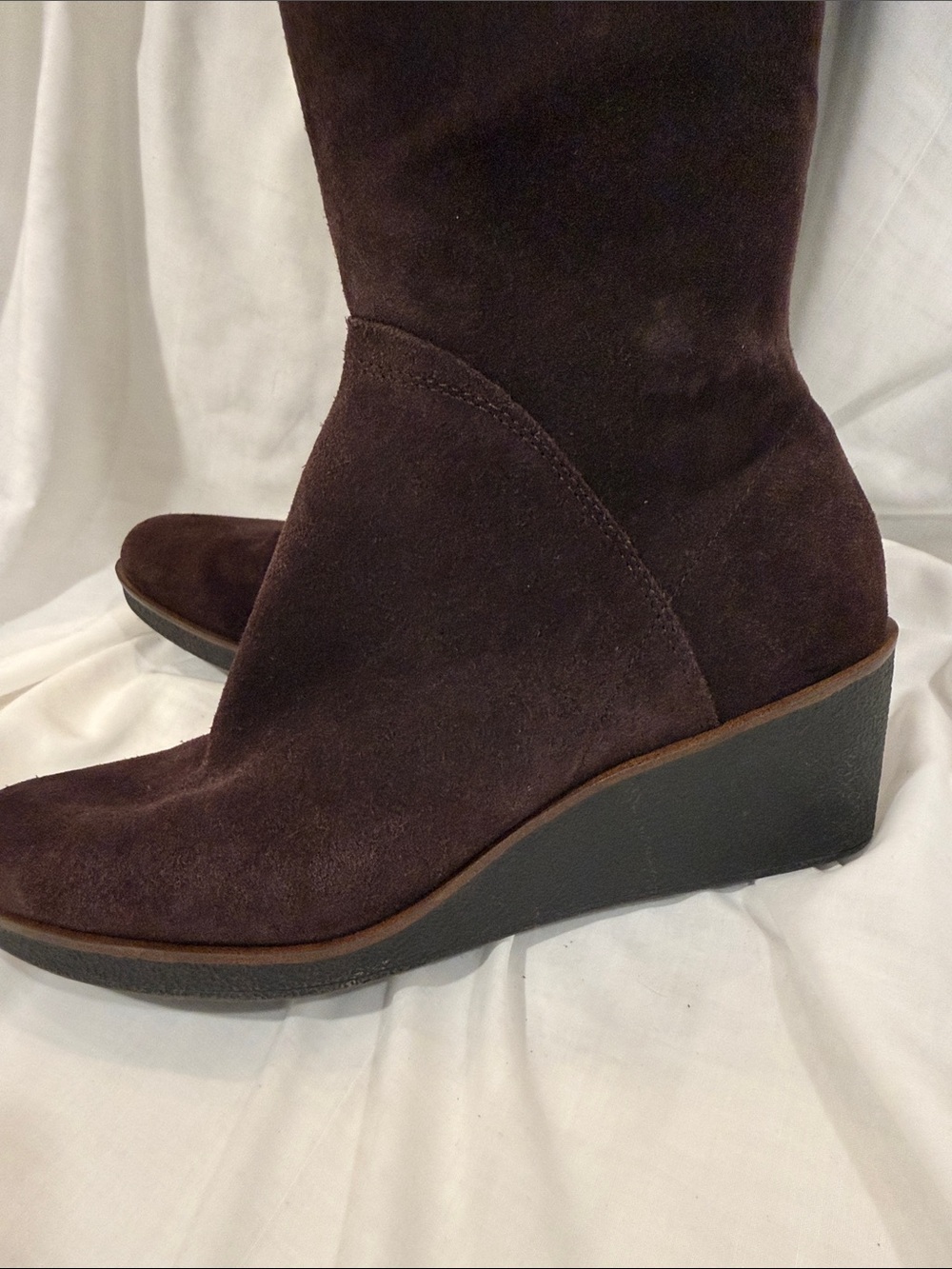 Aerosoles Women's Tall Suede Knee-High Boots - Dark Brown - Picture 7 of 10